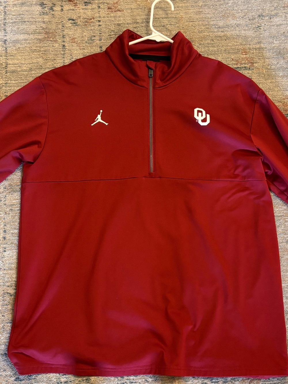 Jordan Crimson OU Half-Zip Pullover